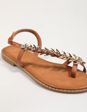 SANDALIAS EXE P4015 9 en color Cuero