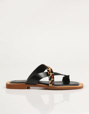SANDALIAS REBECCA HOPE 1C COIMBRA ADORNO CHAPA DEDO en color Negro