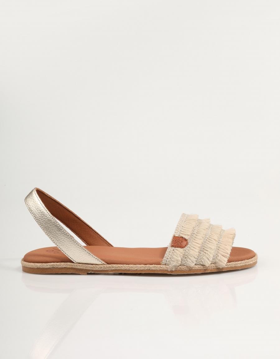 SANDALIAS POPA MENDOZA FLECOS en color Beige