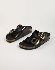 Sandalias Birkenstock Arizona Big Buckle Lena High Shi en Color Negro