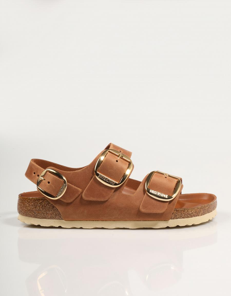 SANDALIAS BIRKENSTOCK MILANO BIG BUCKLE LENA en color Cuero