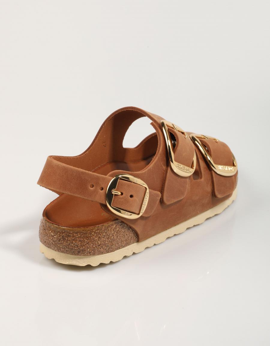 SANDALIAS BIRKENSTOCK MILANO BIG BUCKLE LENA en color Cuero