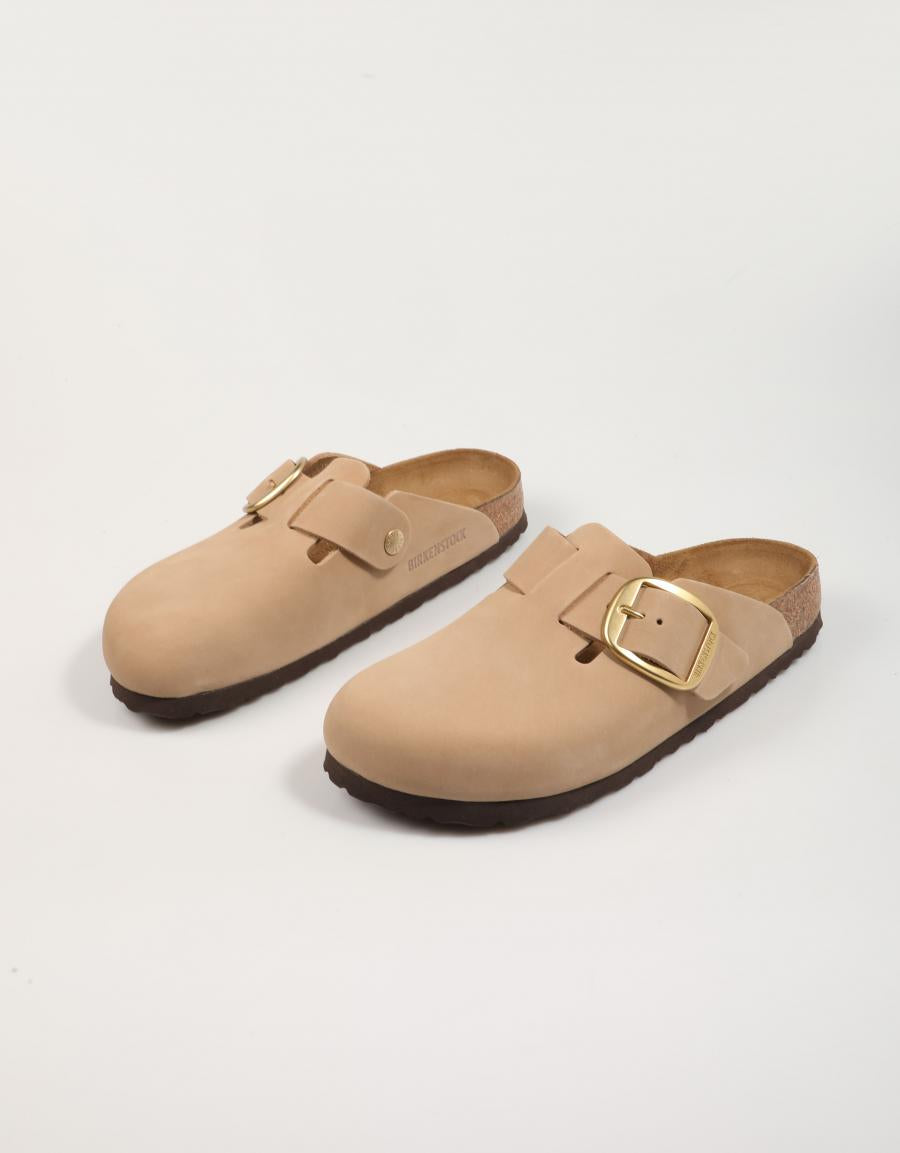 Sandalias Birkenstock Boson Big Buckle Lenb en Color Beige