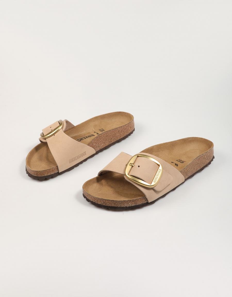 SANDALIAS BIRKENSTOCK MADRID BIG BUCKLE LENB en color Beige