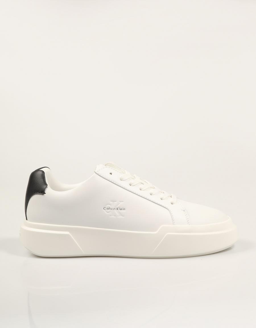 ZAPATILLAS CALVIN KLEIN CHUNKY CUPSOLE LACEUP LTH WN en color Blanco