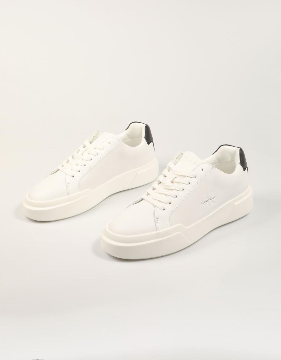 ZAPATILLAS CALVIN KLEIN CHUNKY CUPSOLE LACEUP LTH WN en color Blanco