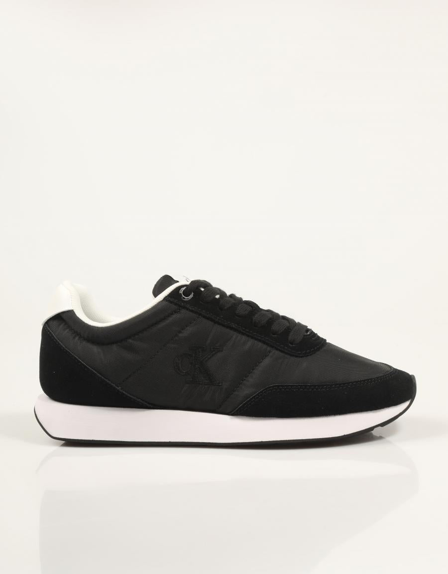 ZAPATILLAS CALVIN KLEIN RETRO RUNNER  LACE UP NYLON MG en color Negro