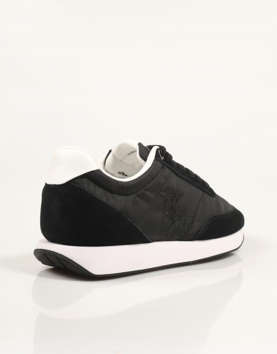 ZAPATILLAS CALVIN KLEIN RETRO RUNNER  LACE UP NYLON MG en color Negro