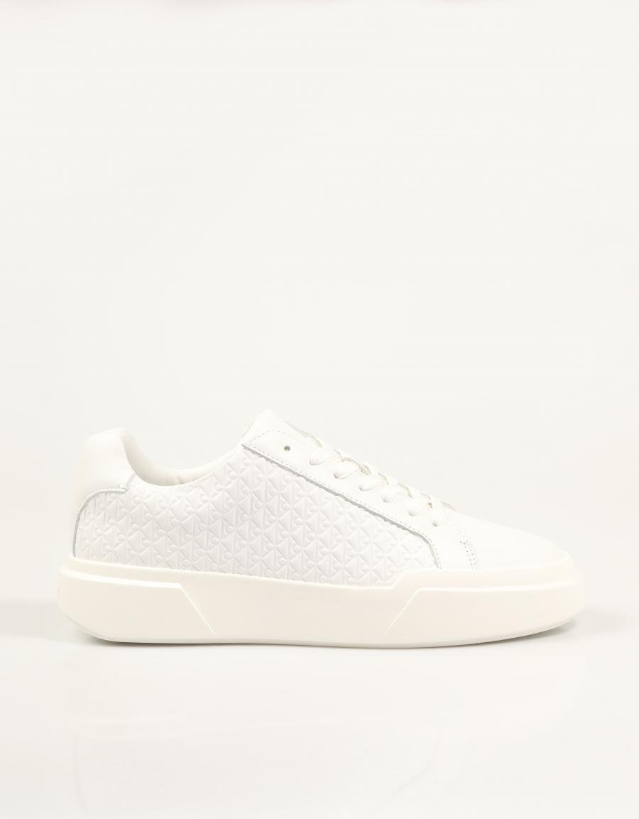 ZAPATILLAS CALVIN KLEIN CHUNKY CUPSOLE LACEUP LTH AOP en color Blanco