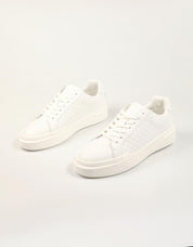 ZAPATILLAS CALVIN KLEIN CHUNKY CUPSOLE LACEUP LTH AOP en color Blanco