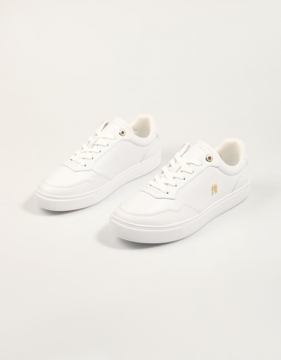 ZAPATILLAS TOMMY HILFIGER ESSENTIAL ELEVATED COURT SNEAKER en color Blanco