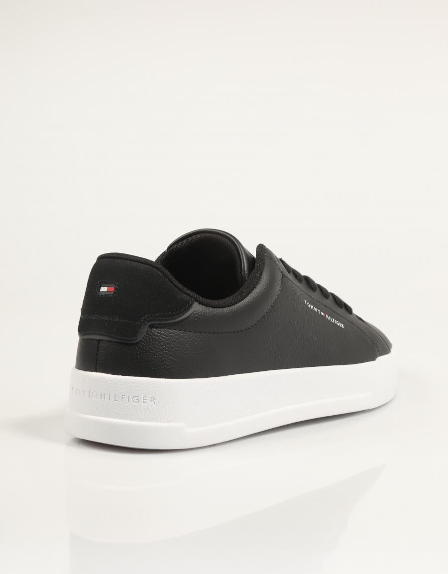 ZAPATILLAS TOMMY HILFIGER COURT LTH DETAIL ESS FM0FM05367 en color Negro