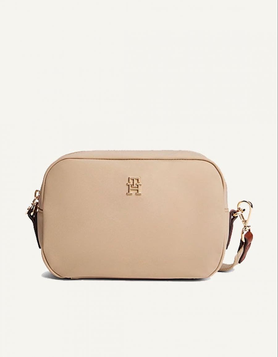 NECESER TOMMY HILFIGER POPETTE CAMERA BAG en color Beige