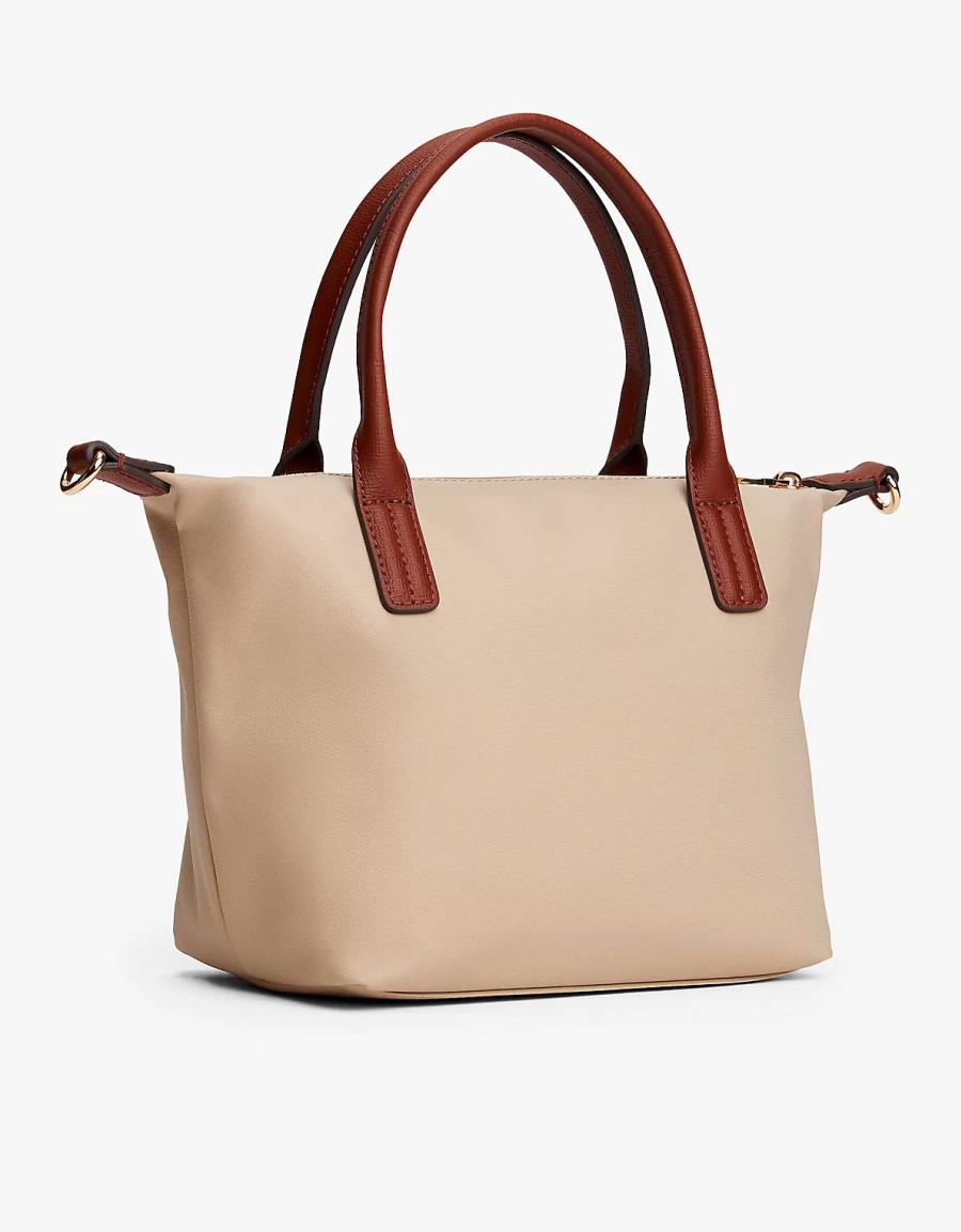 NECESER TOMMY HILFIGER POPETTE MINI TOTE en color Beige