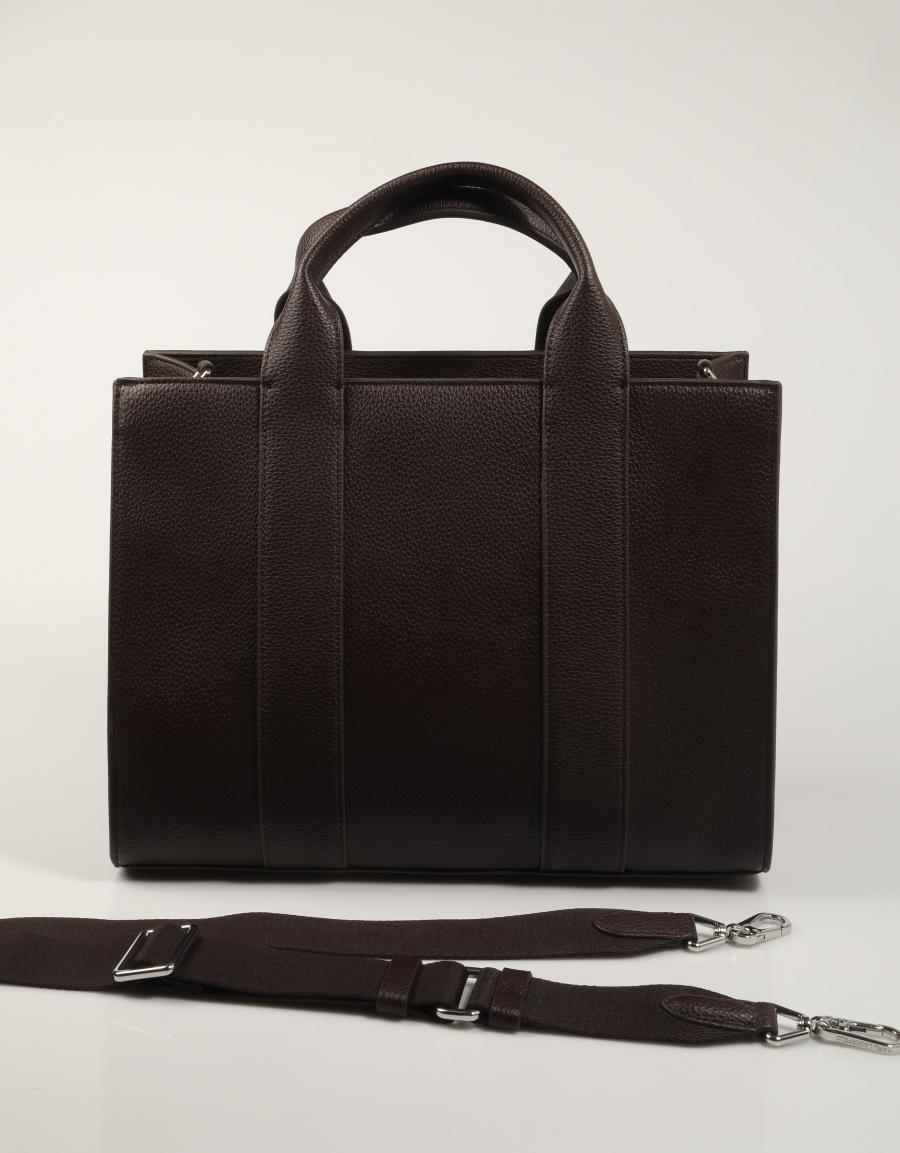BOLSO KARL LAGERFELD PEBBLE SQUARE MED TOTE A4W30264 en color Burdeos