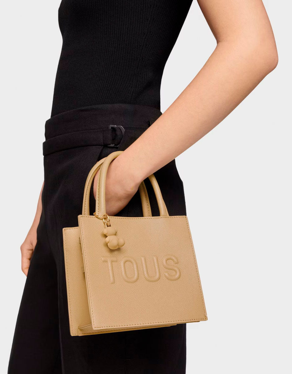 BOLSO TOUS BRENDA BOLSO MINI CUBE en color Beige