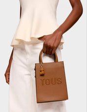 BOLSO TOUS BRENDA BOLSO MINI CUBE en color Cuero