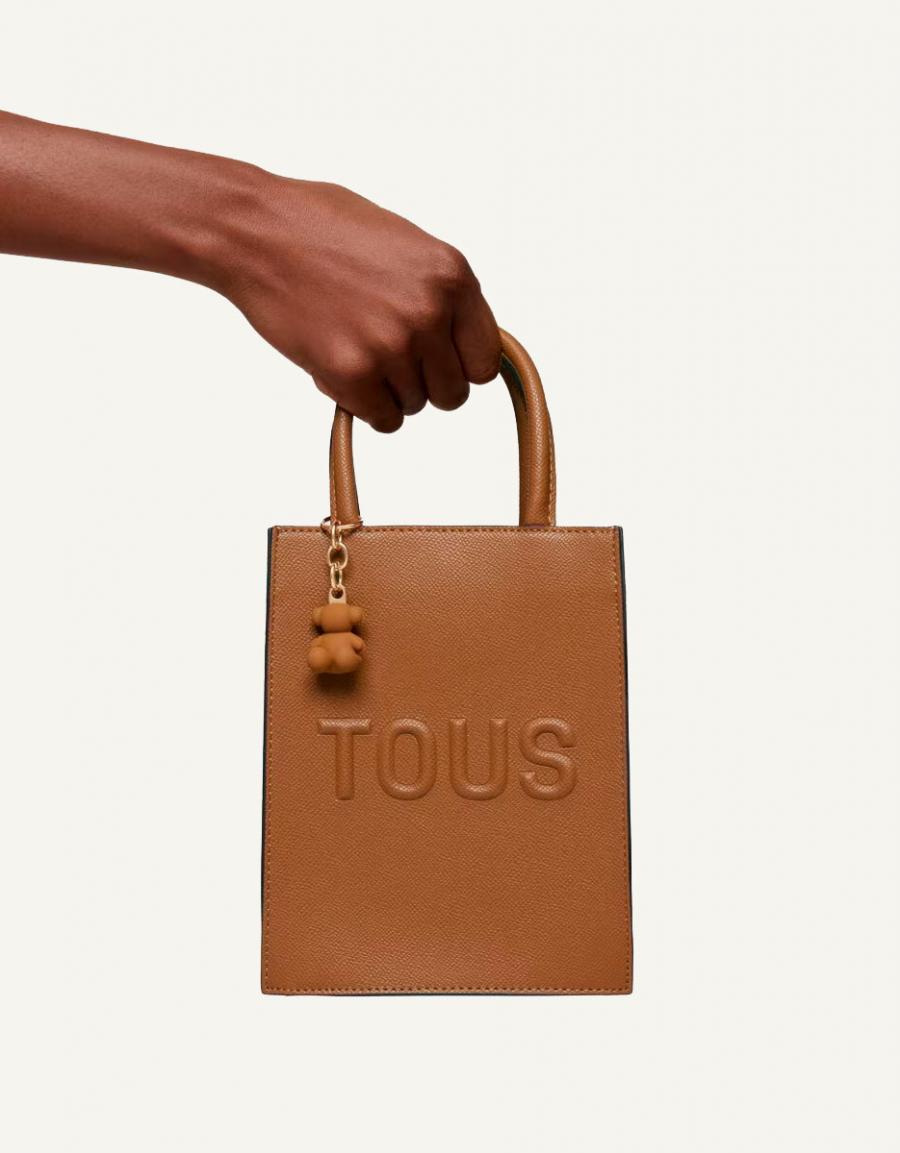 BOLSO TOUS BRENDA BOLSO MINI CUBE en color Cuero