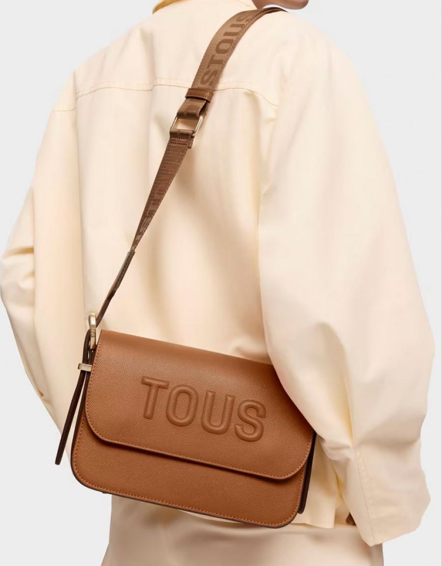 BOLSO TOUS BRENDA BANDOLERA M en color Cuero