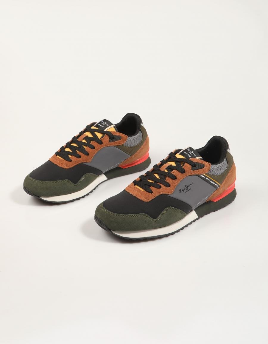 ZAPATILLAS PEPE JEANS LONDON MOOD M PMS400012 en color Kaki