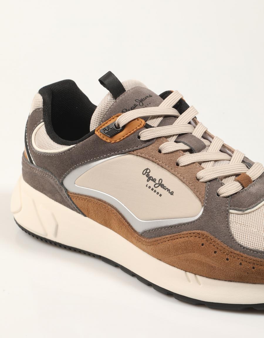 ZAPATILLAS PEPE JEANS MARLON SPORTS M PMS600002 en color Gris