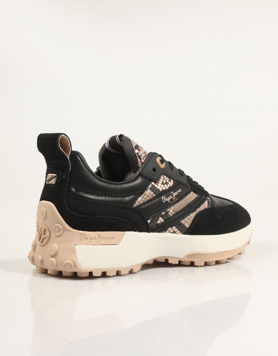 ZAPATILLAS PEPE JEANS LUCKY FENIX W PLS600019 en color Negro