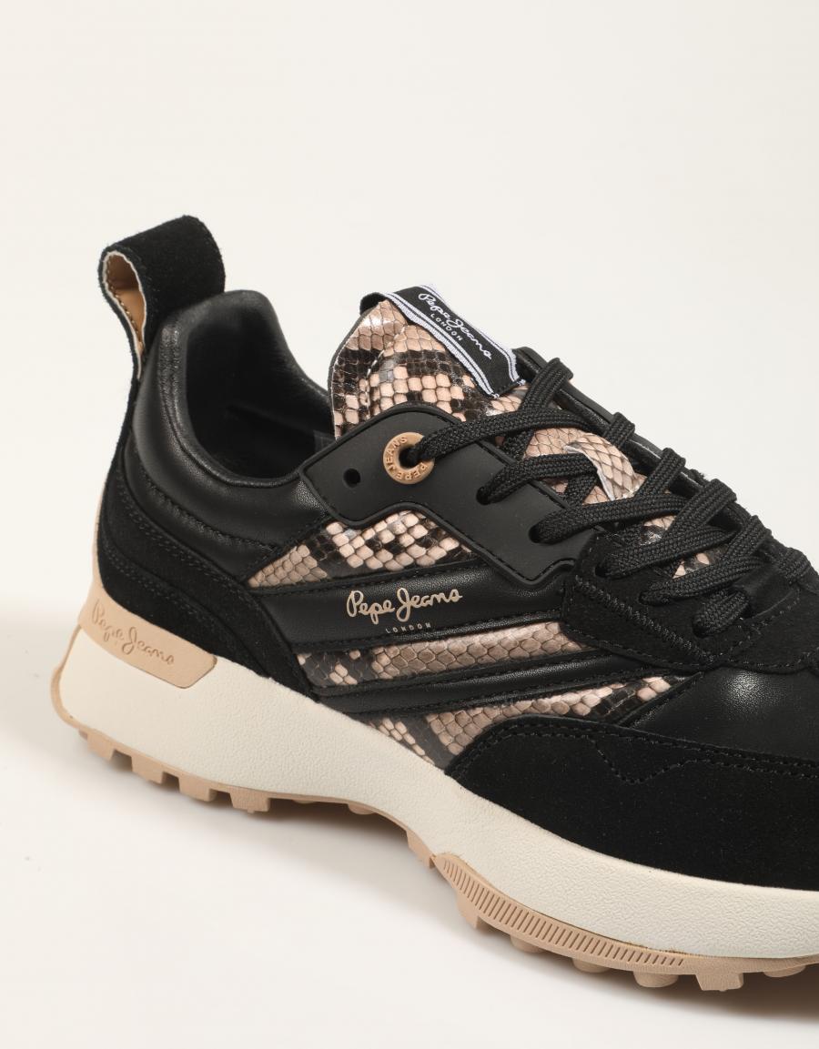 ZAPATILLAS PEPE JEANS LUCKY FENIX W PLS600019 en color Negro