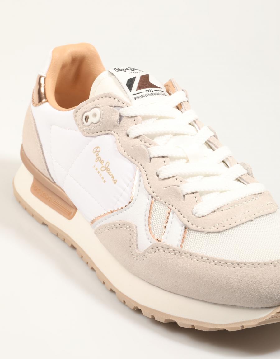ZAPATILLAS PEPE JEANS BRIT MIRROR W PLS400004 en color Blanco
