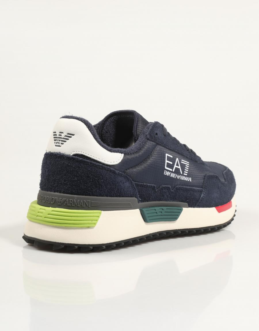 ZAPATILLAS ARMANI EA7 ZAPATILLA VINTAGE RUNNING en color Azul marino
