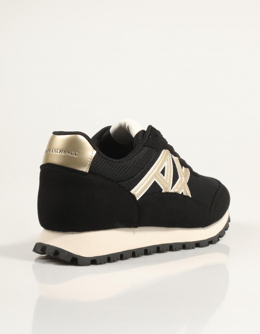 ZAPATILLAS ARMANI EXCHANGE SNEAKER DROP MICRO en color Negro