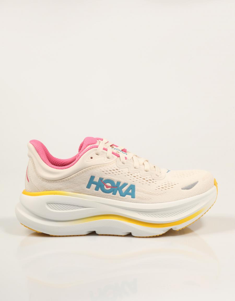 ZAPATILLAS HOKA BONDI 9 WOMAN en color Beige