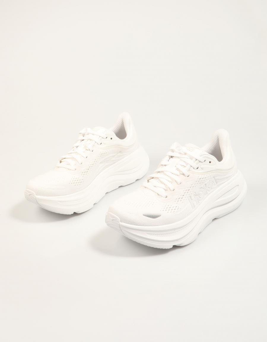 ZAPATILLAS HOKA BONDI 9 WOMAN en color Blanco
