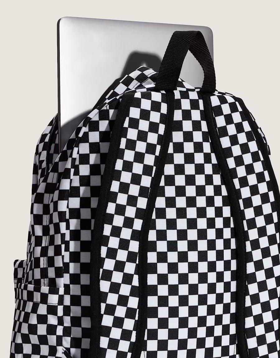 MOCHILA VANS OLD SKOOL CHECK BACKPACK en color Negro