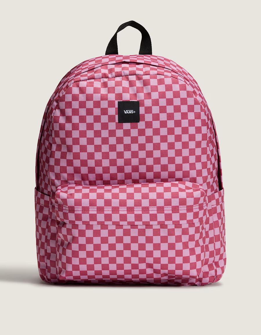 MOCHILA VANS OLD SKOOL CHECK BACKPACK en color Rosa