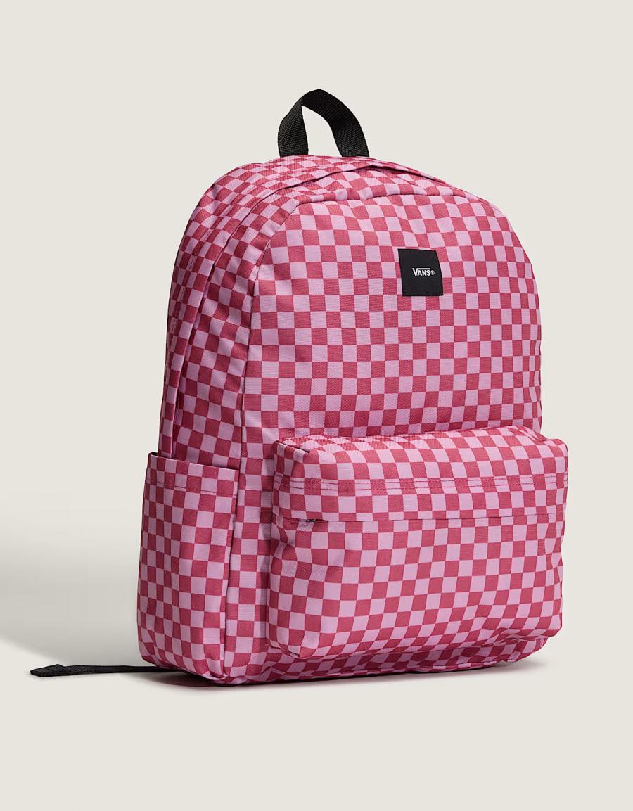MOCHILA VANS OLD SKOOL CHECK BACKPACK en color Rosa