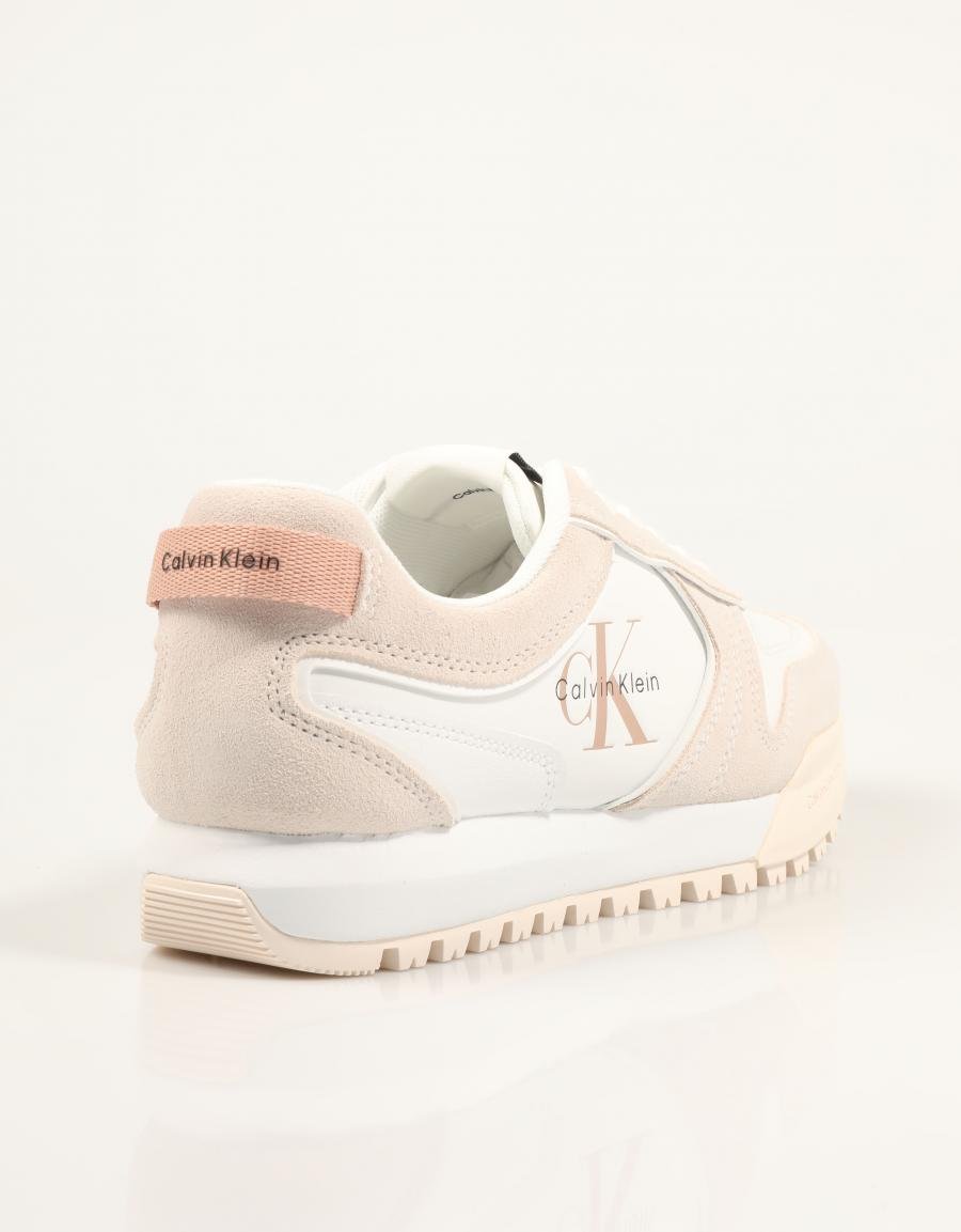 ZAPATILLAS CALVIN KLEIN TOOTHY RUNNER LACEUP MIX ML en color Blanco
