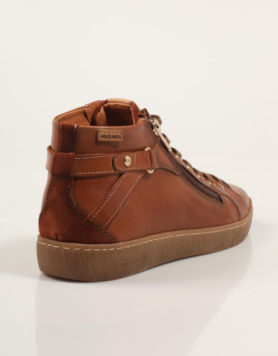 BOTINES PIKOLINOS LANZAROTE W7B-8868C1 en color Cuero