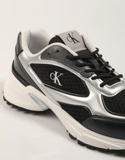 ZAPATILLAS CALVIN KLEIN HIKE RUNNER LACEUP MESH MIX MET en color Negro