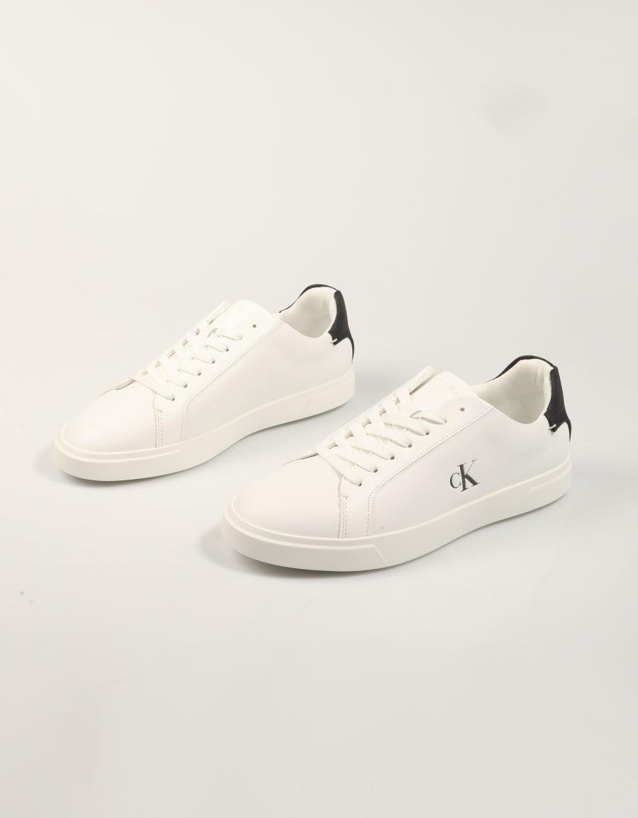 ZAPATILLAS CALVIN KLEIN LOW PRO CUP LACEUP LTH MOIRE en color Blanco