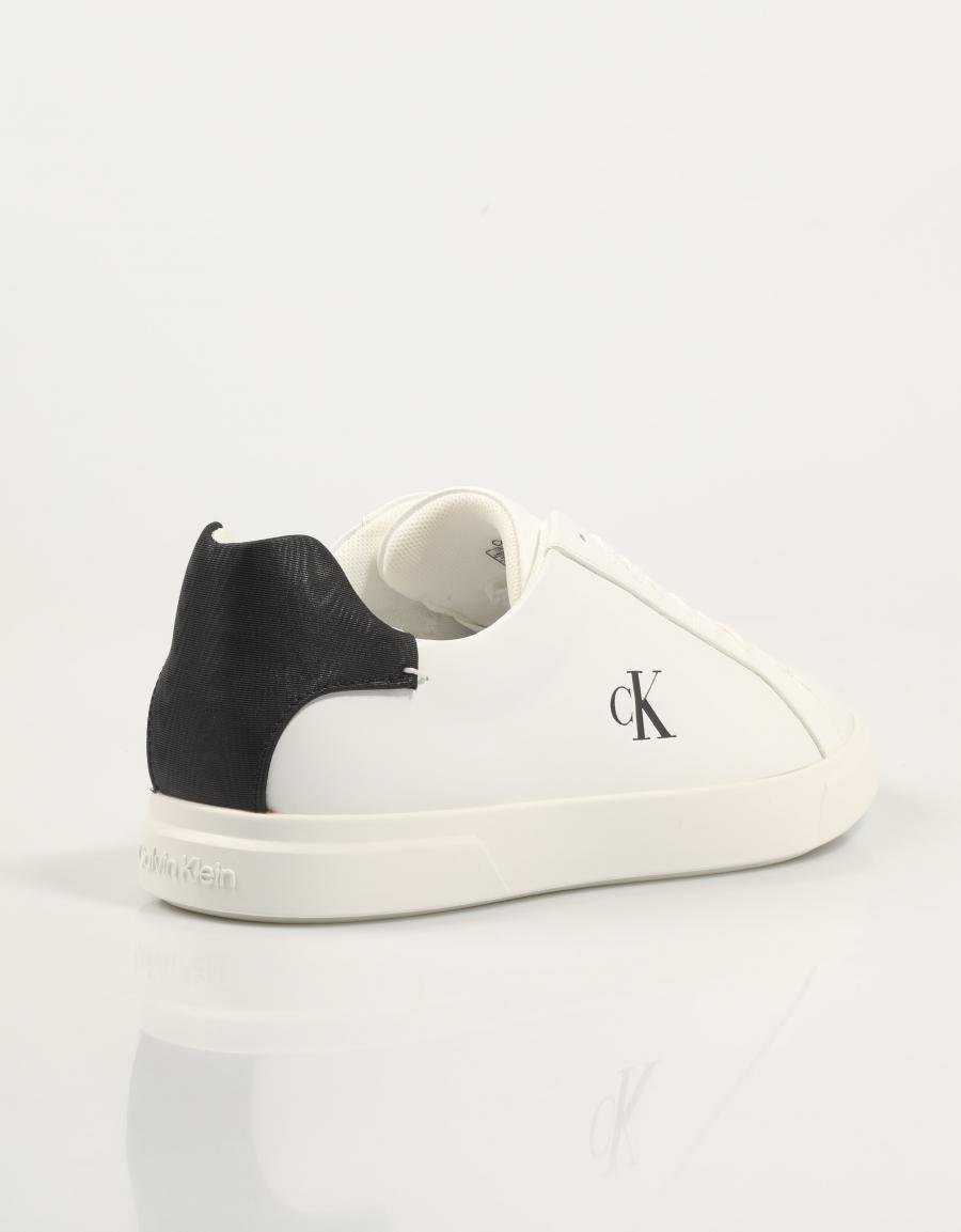 ZAPATILLAS CALVIN KLEIN LOW PRO CUP LACEUP LTH MOIRE en color Blanco