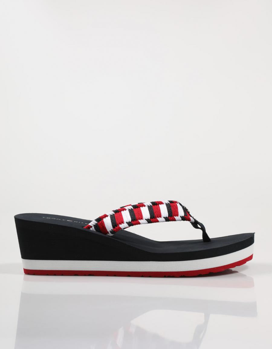 CHANCLAS TOMMY HILFIGER WOVEN WEBBING WEDGE BEACH SANDAL