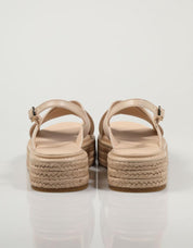 ESPARDEÑAS CALVIN KLEIN FLATFORM WEDGE SNDL HE en color Beige