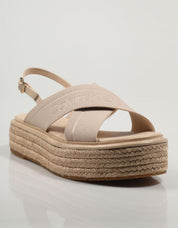 ESPARDEÑAS CALVIN KLEIN FLATFORM WEDGE SNDL HE en color Beige