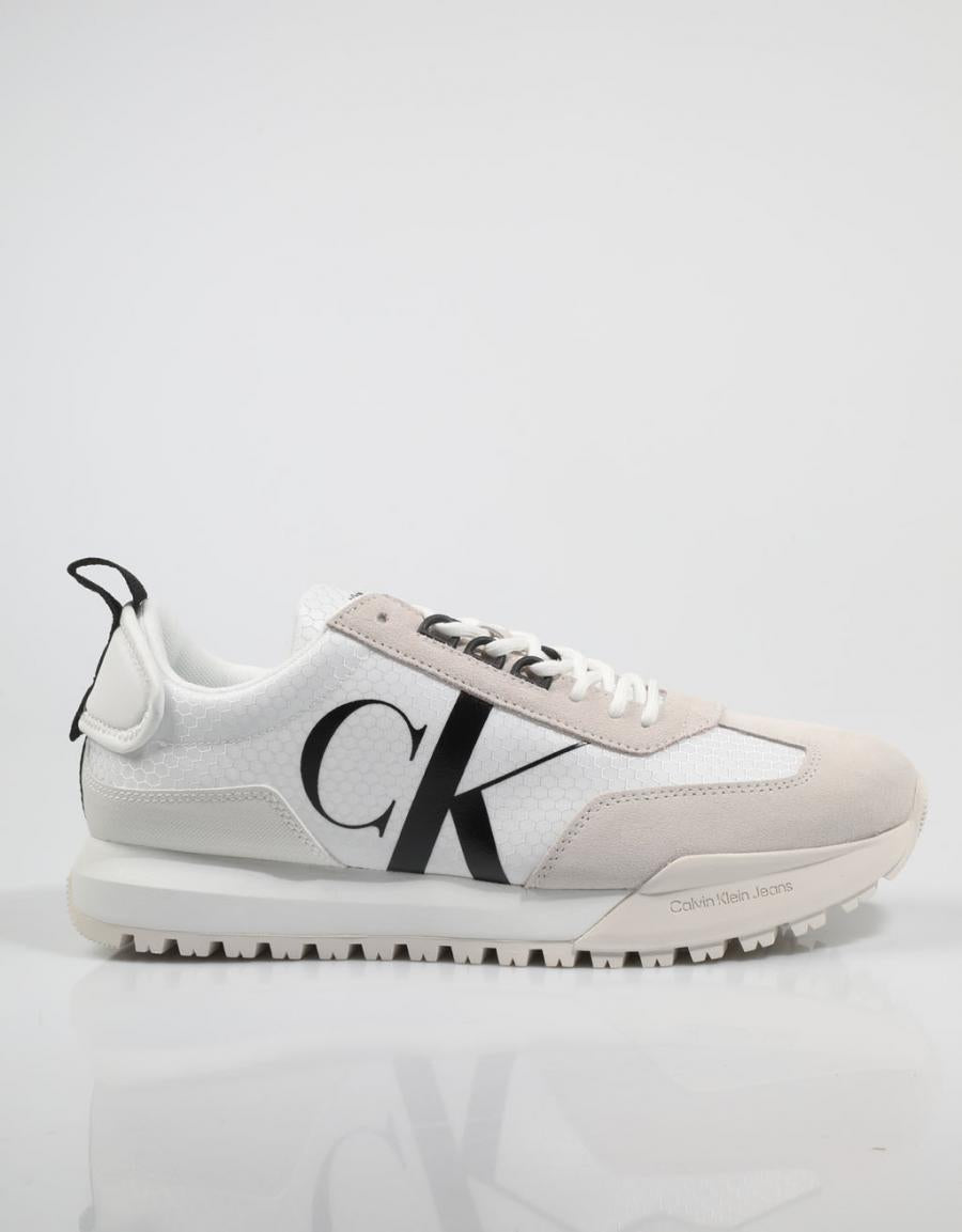 ZAPATILLAS CALVIN KLEIN NEW RETRO RUNNER LACEUP R POLY en color Blanco