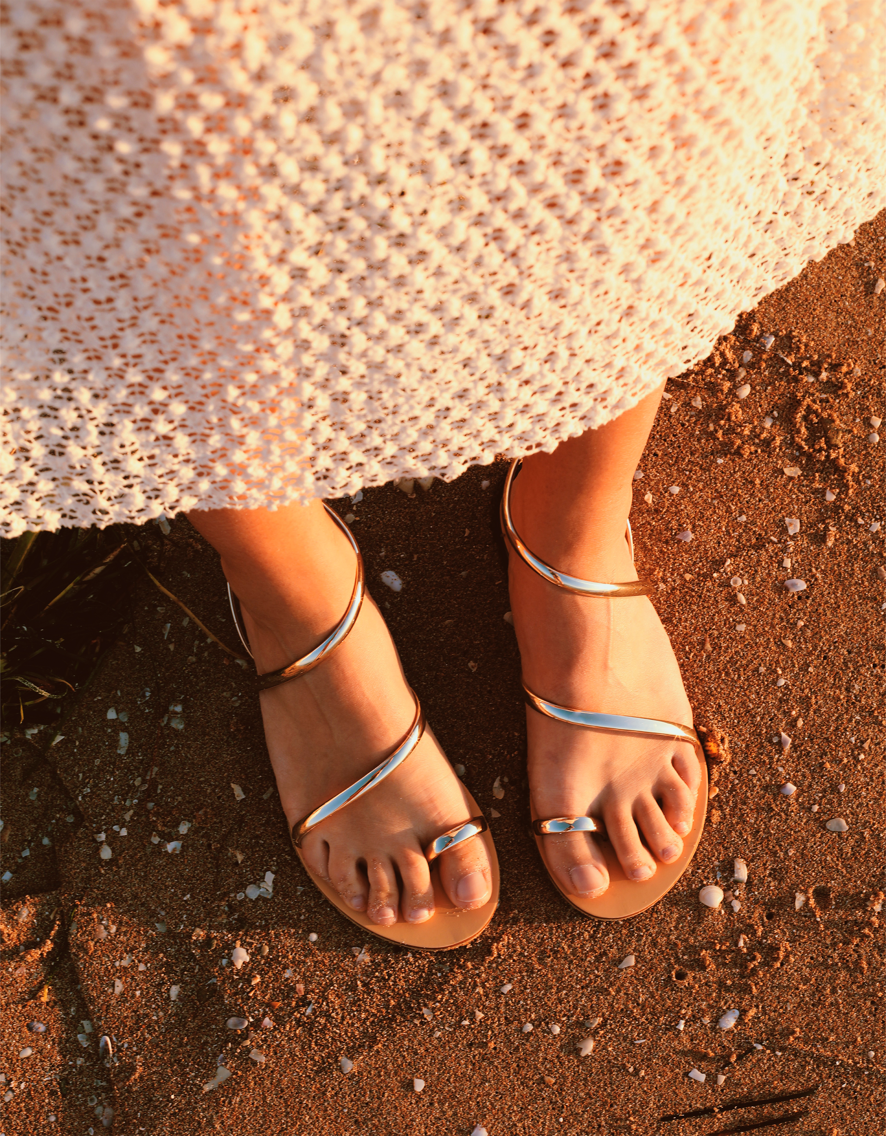 SANDALIAS NICOLAS LAINAS 963 T en color Platino