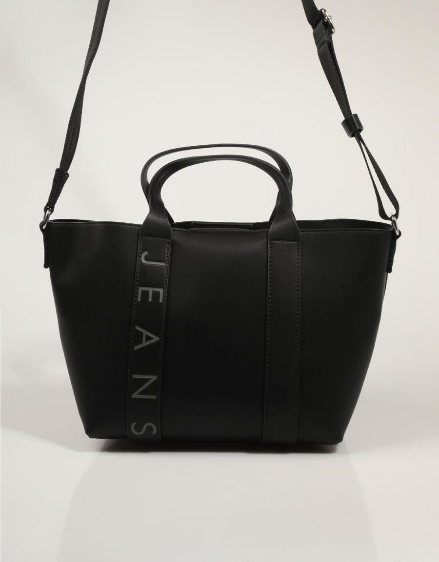 BOLSO TOMMY HILFIGER TJM CITY BOLD MINI TOTE en color Negro