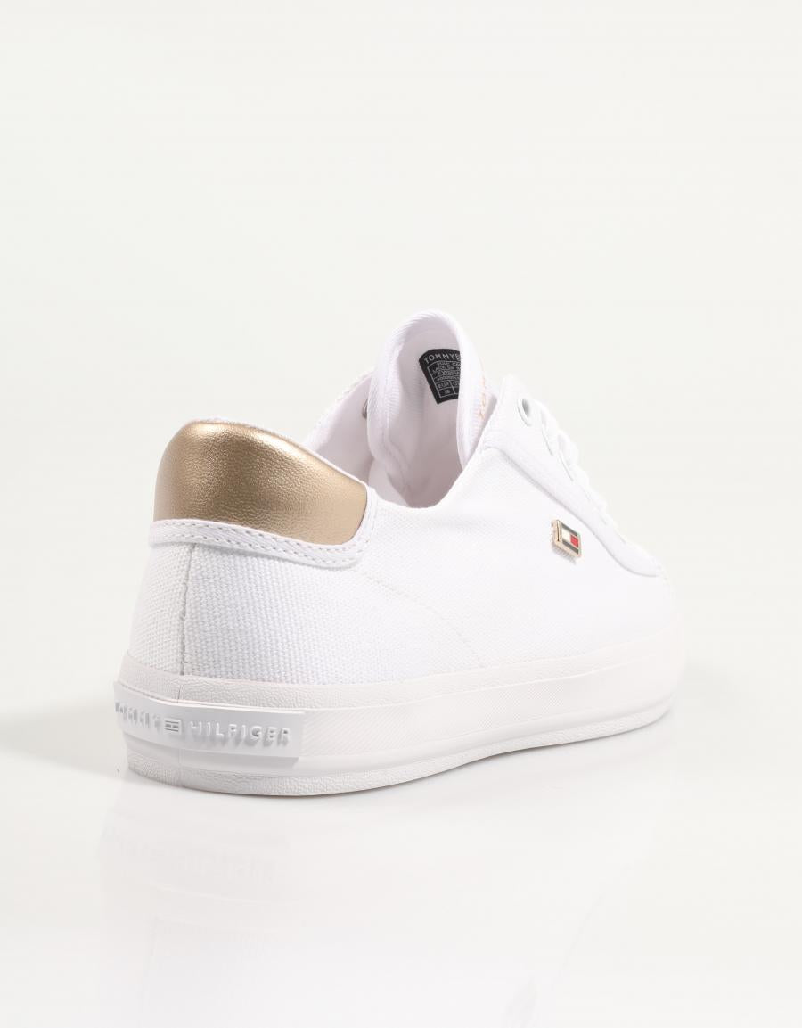 ZAPATILLAS TOMMY HILFIGER FOXIE IV VULC CANVAS LACE UP SNE en color Blanco