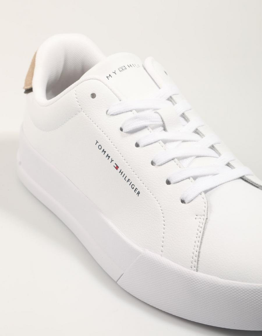 Th Court Lt White, White Leather Sneakers 86891 – Mayka