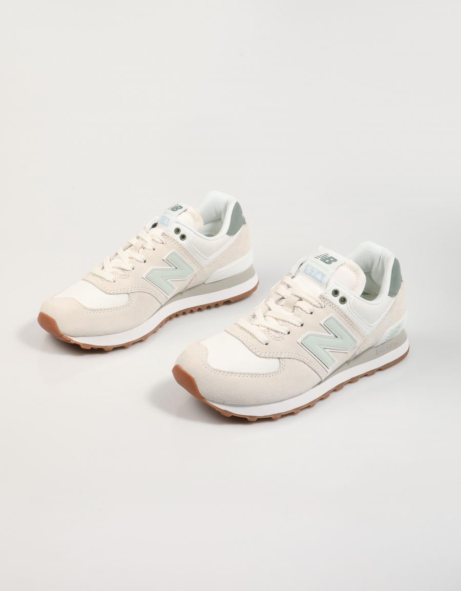 WL574, Beige Serraje Schuhe 86969 – Mayka - Main Image