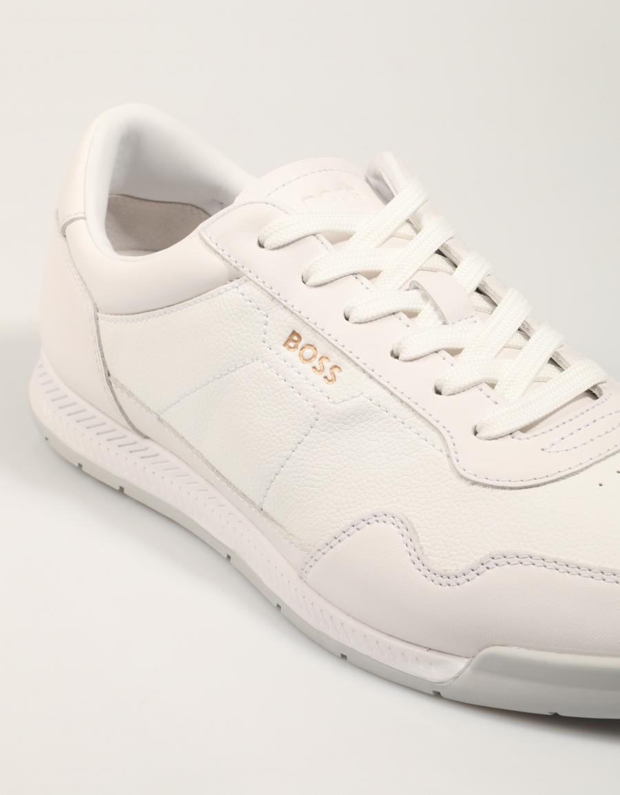 Boss Titanium Hugo Boss Herren Sneaker Weiss Titanium SL, Blanco